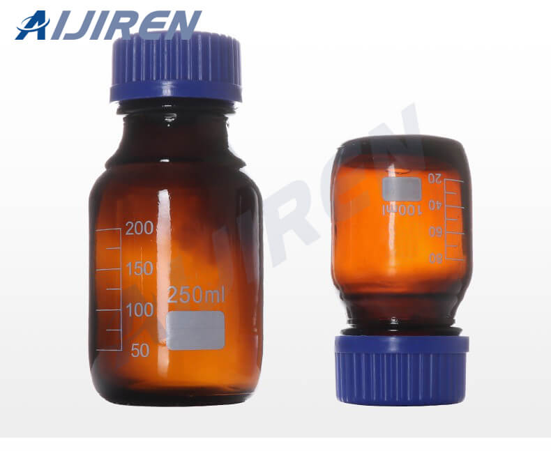 Laboratory Amber Blue/Orange Glass Screw Cap Reagent Bottle 